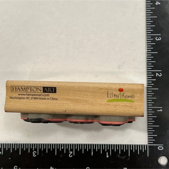 HTF Hampton Art PS0012 Trick Or Treat Pumpkin Rubber Stamp Ellen Krans Halloween - Picture 3 of 4